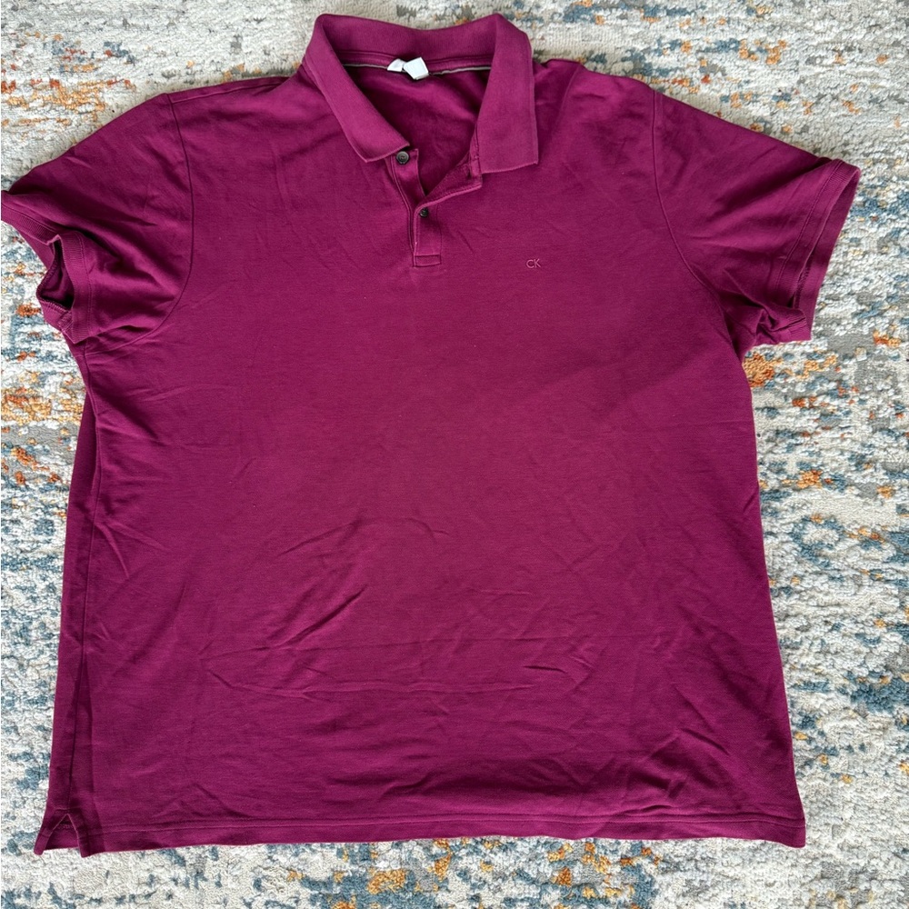 Calvin Klein Men's Purple Polo Shirt